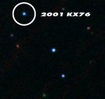 Prediscovery image of 2001 KX76 (ESO)