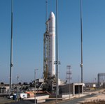 Antares rocket prior to A-ONE launch (NASA)