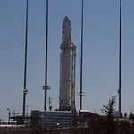 Antares on pad for A-ONE launch (Orbital Sciences)