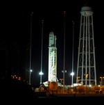 Antares on pad before Orb-3 launch (NASA)