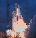 Ariane 5 liftoff on Flight 142