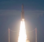 Ariane 5 launch of DIRECTV 15 and SKYM-1 (Arianespace)