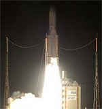 Ariane 5 launch of Spaceway 3 and BSAT-3a (ESA/CNES/Arianespace)