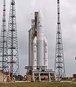 Ariane 5 prior to Yahsat 1A/New Dawn launch (Arianespace)