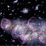 Stars forming shortly after Big Bang (STScI illus.)