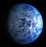 Blue HD 189733b exoplanet illustration (ESA/NASA)