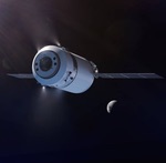 Dragon XL spacecraft heading to the Moon (SpaceX)
