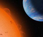 Gliese 436b exoplanet illustration (L. Cook)