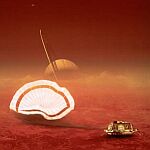 Huygens landing on Titan (ESA illus.)