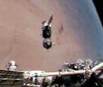 Soyuz undocks from ISS during Exp. 12 (NASA)