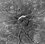 MESSENGER image of The Spider feature on Mercury (JHUAPL)