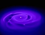 Protoplanetary disk computer model image (U. Wash.)