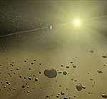 Protoplanetary dust disk illustration (STScI)