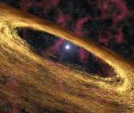 Protoplanetary disk around pulsar illustration (NASA)