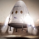Red Dragon landing on Mars (SpaceX)