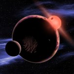 Earth-like world orbiting red dwarf illustration (CfA)