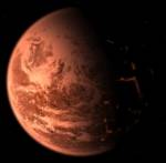 Gliese 876 rocky exoplanet illus. (NSF)