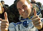 Shuttleworth after Soyuz landing
