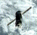 Soyuz TMA-12 approaches ISS (NASA)
