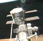 STS-105: Leonardo attached to ISS