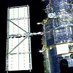 STS-109 view of Hubble new solar array (NASA)