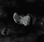 Sylvia asteroid moons illustration (ESO)