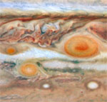 Three red spots on Jupiter (STScI)