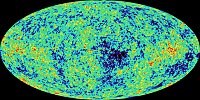 WMAP image of cosmic microwave background (NASA)
