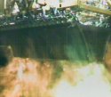 X-33 aerospike engine test firing