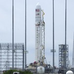 Antares on pad before Orb-2 launch (J. Foust)