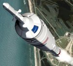 Ares 1-X launch illustration (NASA)