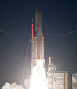 Ariane 5 launch of Yahsat 1A and Intelsat New Dawn (ESA/CNES/Arianespace)