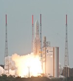 Ariane 5 ECA launch of ST-2 and GSAT-8 (ESA)