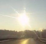 Meteor exploding over Chelyabinsk, Russia