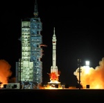 Long March 2F launch of Shenzhou-21 (Xinhua)