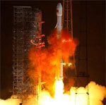 Long March 3C launch of Tianlian 1 (Xinhua)
