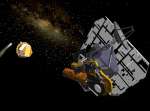 Deep Impact spacecraft illustration (NASA/JPL)