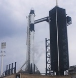 Falcon 9 during Demo-2 launch scrub on May 27 (NASA)