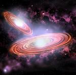 Dual supermassive black holes illus. (NOAO)