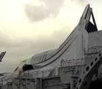 Enteprise after hurricane damaged tent (CBS New York)