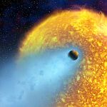 Evaporating exoplanet illustration (ESA)