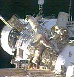 ISS spacewalk by Exp. 11 (NASA)