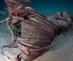 F-1 engine on ocean floor (Bezos Expeditions)