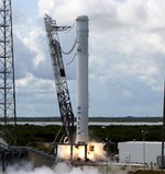 Falcon 9 hotfire before CRS-1 launch (SpaceX)