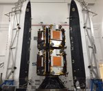 Falcon 9 fairing with Iridium-1 satellites (SpaceX)