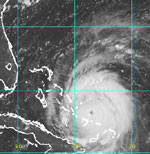 Hurricane Frances at 1300 GMT Sept 2 (NOAA)