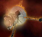 Galileo entering Jovian atmosphere (NASA/JPL illustration)