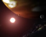 Gliese 876b illustration (NASA and G. Bacon)