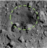 Hayabusa2 crater on Ryugu (JAXA)