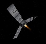 Juno spacecraft firing main engine (NASA)